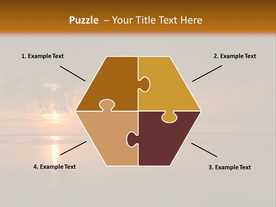 Sunset Over The Water PowerPoint Template