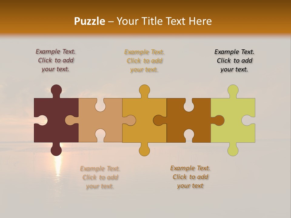 Sunset Over The Water PowerPoint Template