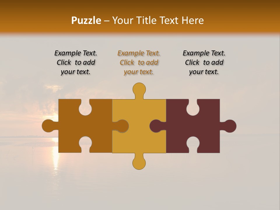 Sunset Over The Water PowerPoint Template