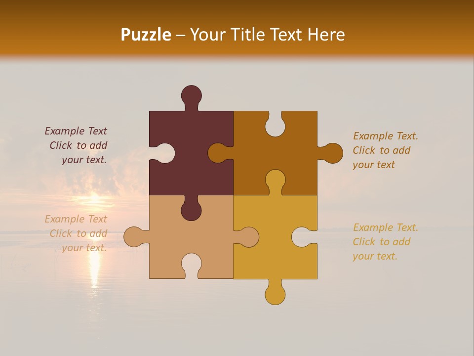 Sunset Over The Water PowerPoint Template