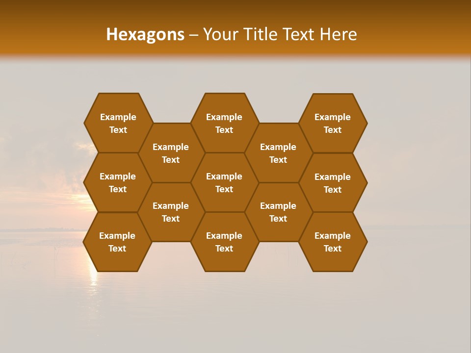 Sunset Over The Water PowerPoint Template