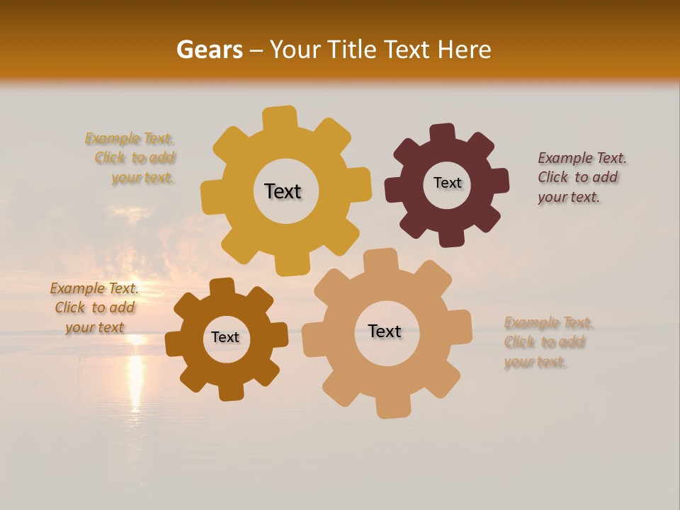 Sunset Over The Water PowerPoint Template