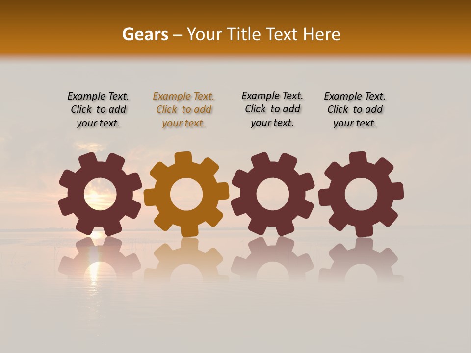 Sunset Over The Water PowerPoint Template