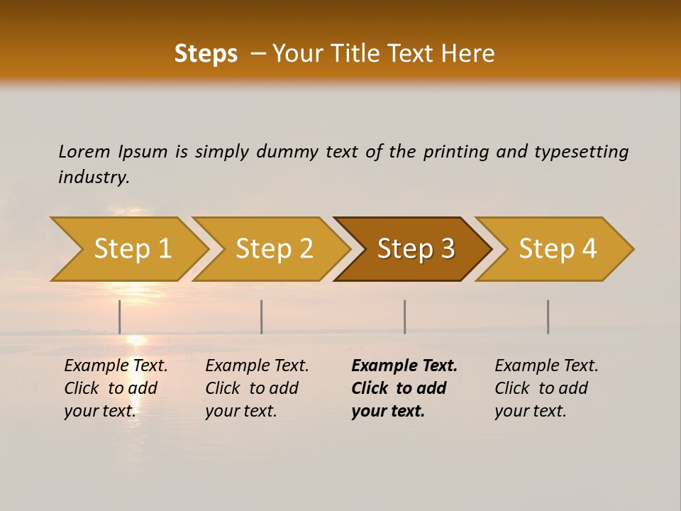 Sunset Over The Water PowerPoint Template