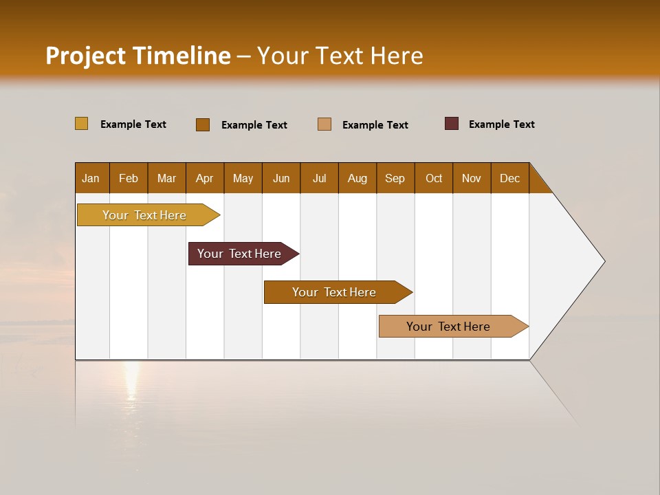 Sunset Over The Water PowerPoint Template