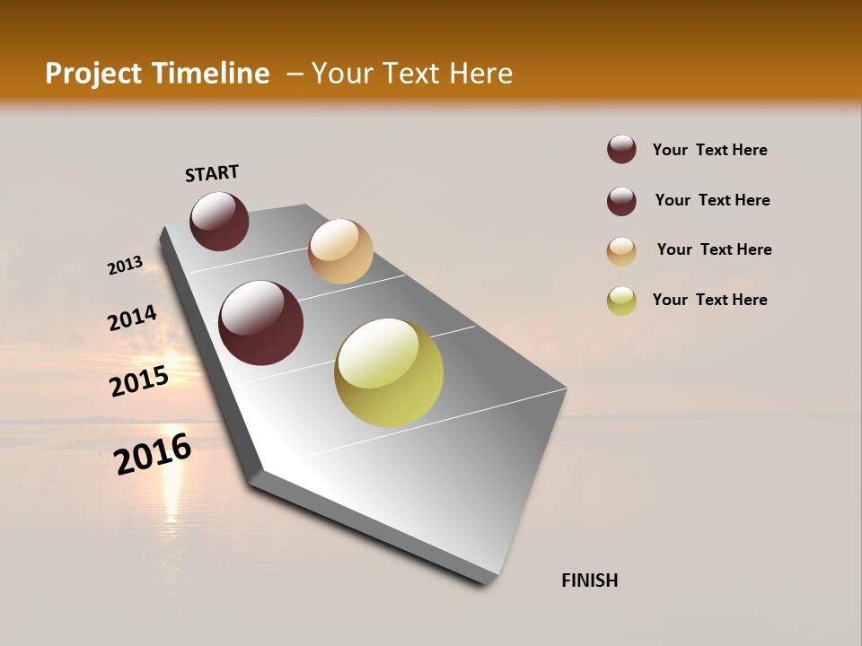 Sunset Over The Water PowerPoint Template