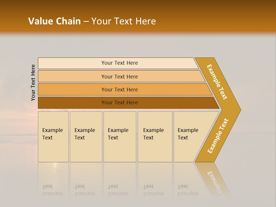 Sunset Over The Water PowerPoint Template