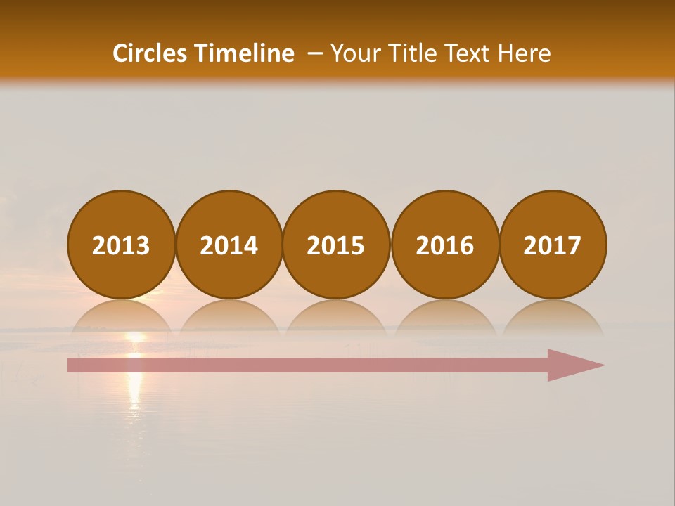 Sunset Over The Water PowerPoint Template