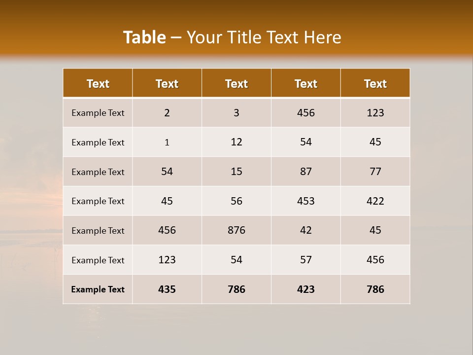 Sunset Over The Water PowerPoint Template