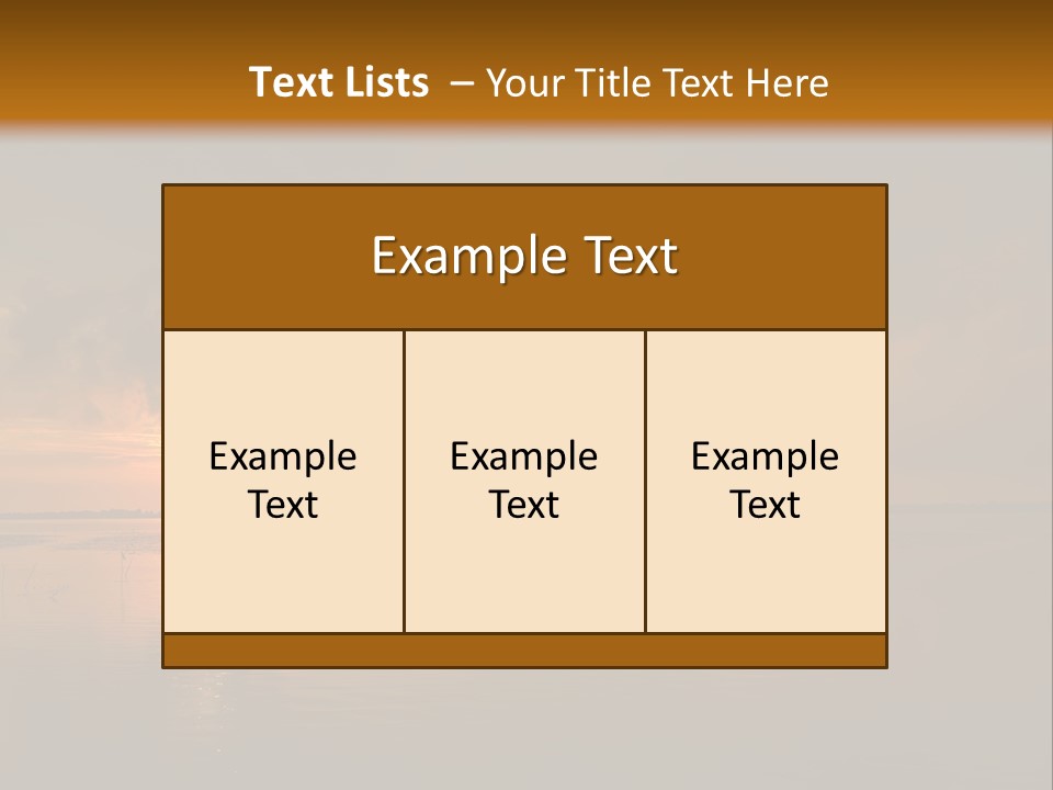 Sunset Over The Water PowerPoint Template