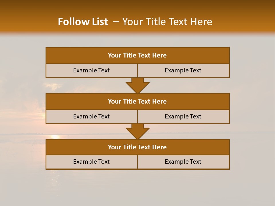 Sunset Over The Water PowerPoint Template