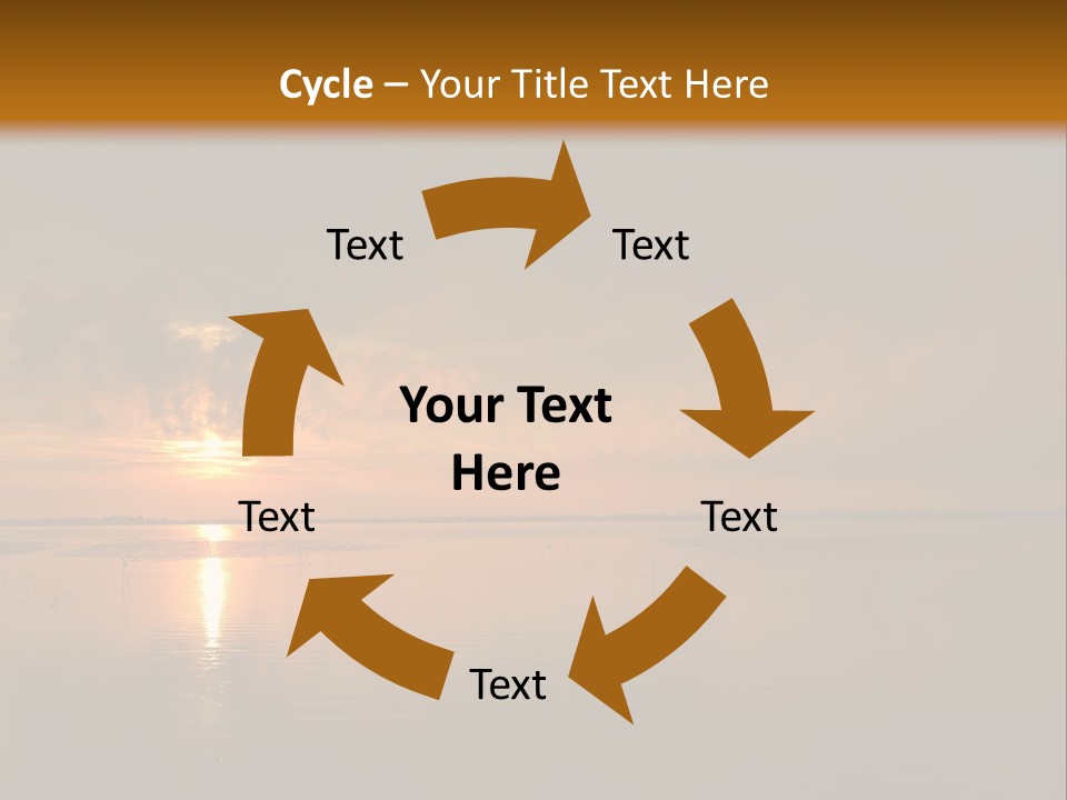 Sunset Over The Water PowerPoint Template