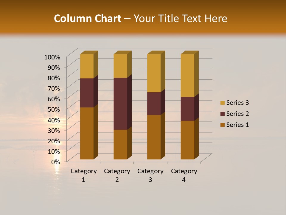 Sunset Over The Water PowerPoint Template