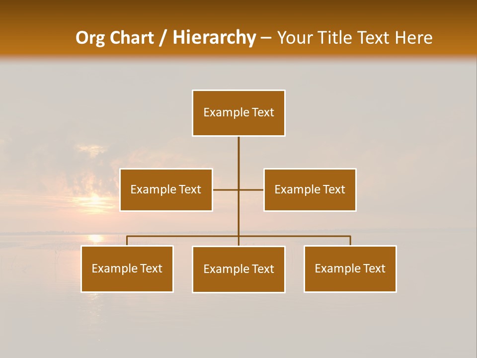 Sunset Over The Water PowerPoint Template