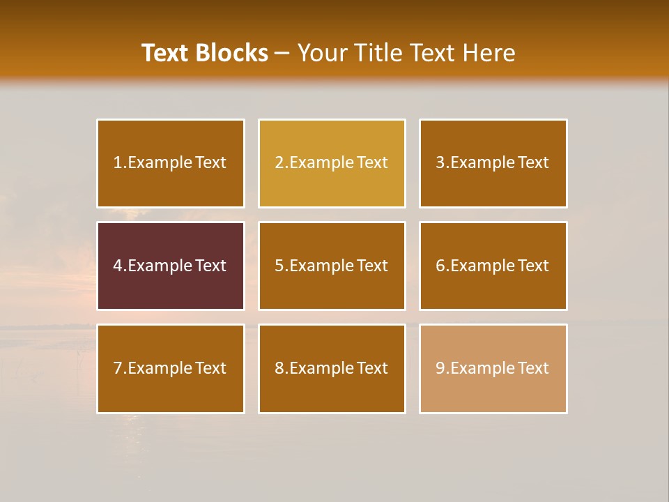 Sunset Over The Water PowerPoint Template