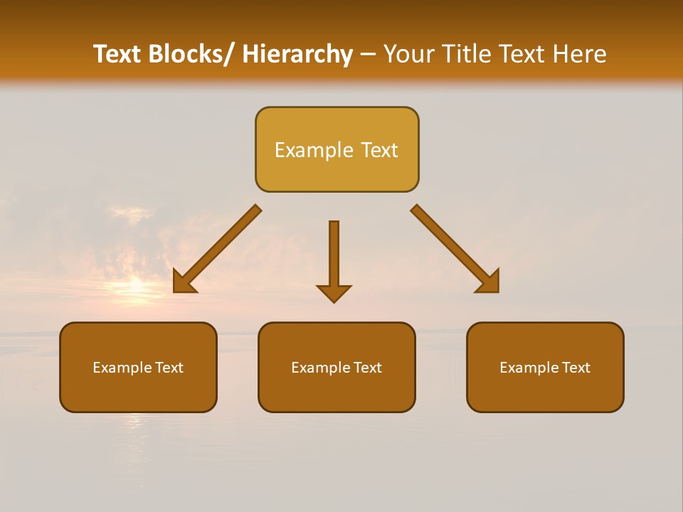 Sunset Over The Water PowerPoint Template