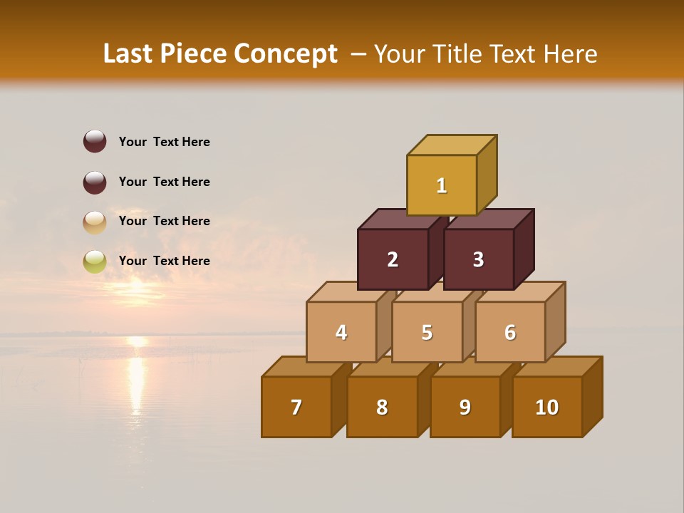 Sunset Over The Water PowerPoint Template