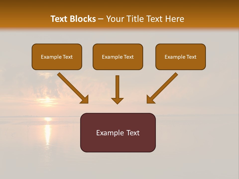 Sunset Over The Water PowerPoint Template