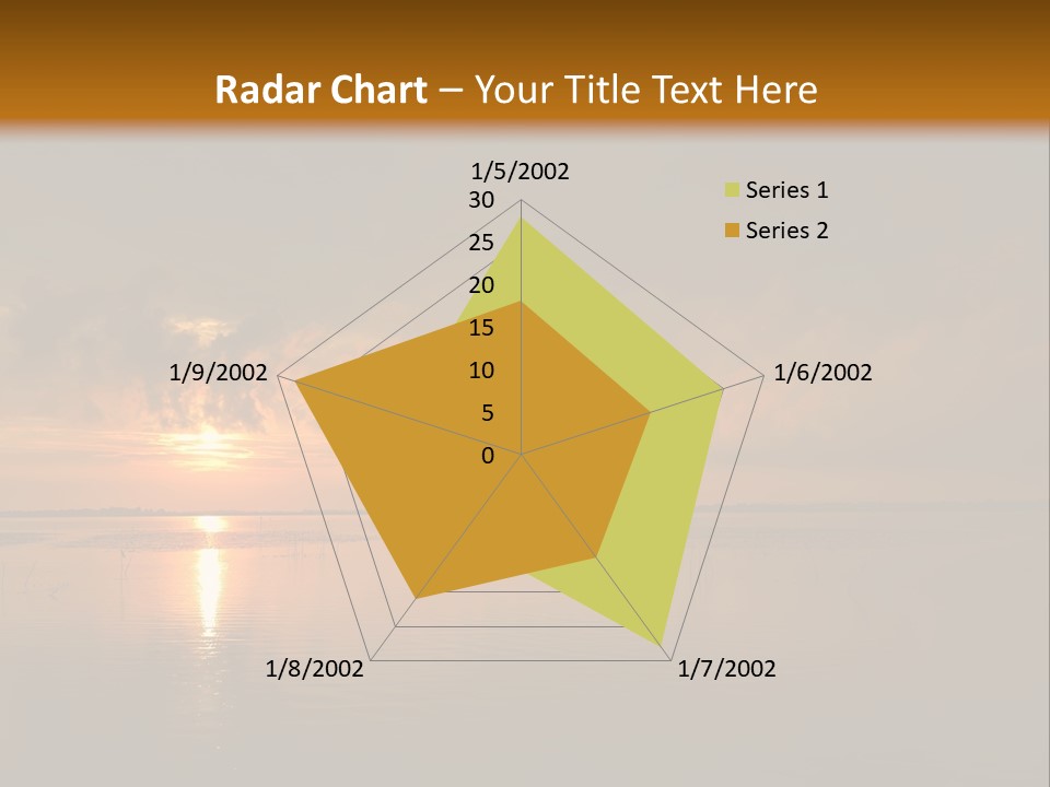 Sunset Over The Water PowerPoint Template