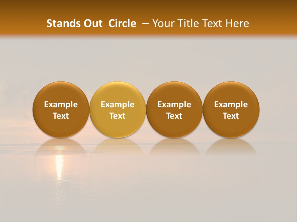 Sunset Over The Water PowerPoint Template