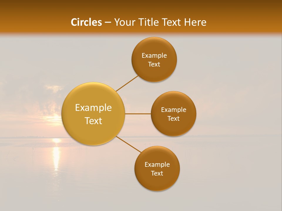 Sunset Over The Water PowerPoint Template