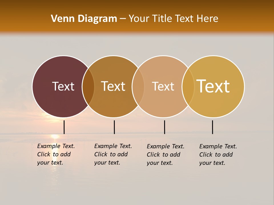Sunset Over The Water PowerPoint Template
