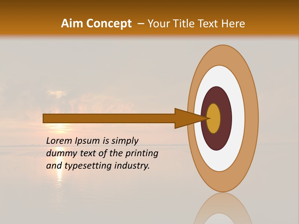 Sunset Over The Water PowerPoint Template