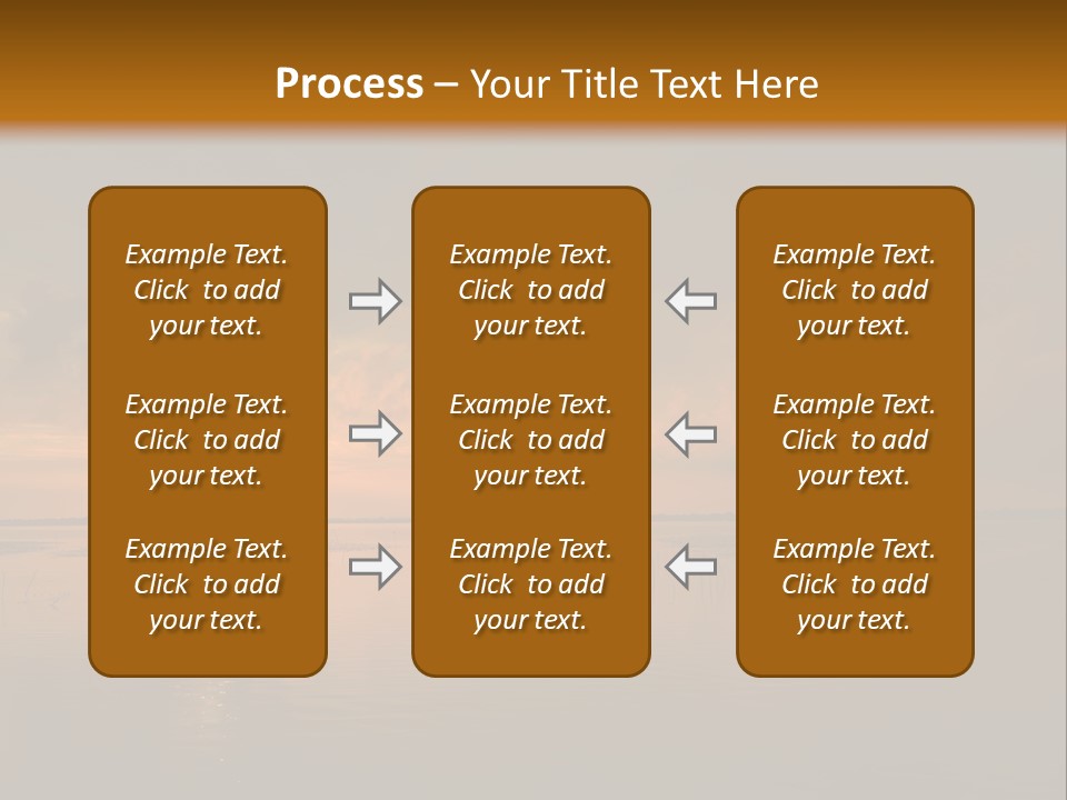 Sunset Over The Water PowerPoint Template