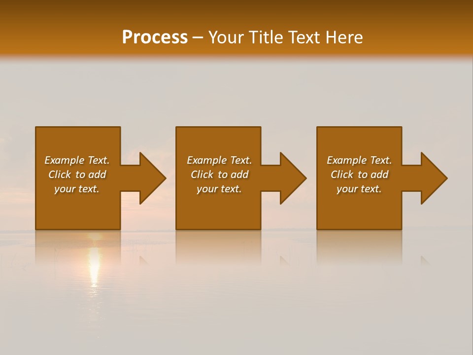 Sunset Over The Water PowerPoint Template