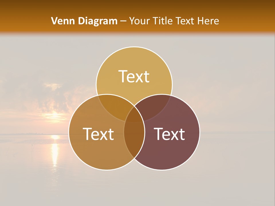 Sunset Over The Water PowerPoint Template