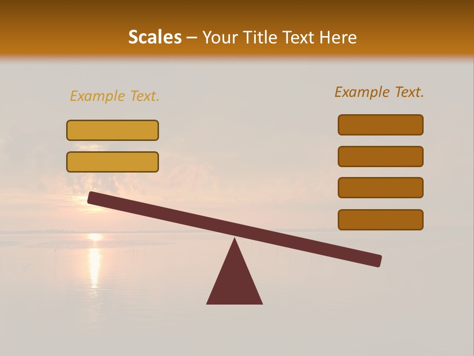 Sunset Over The Water PowerPoint Template