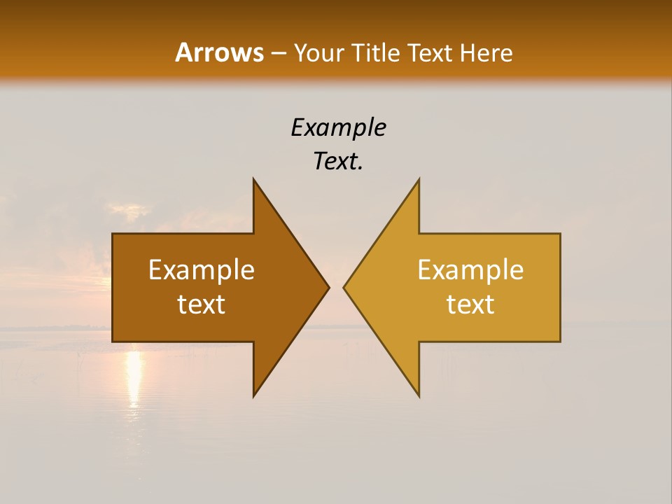 Sunset Over The Water PowerPoint Template