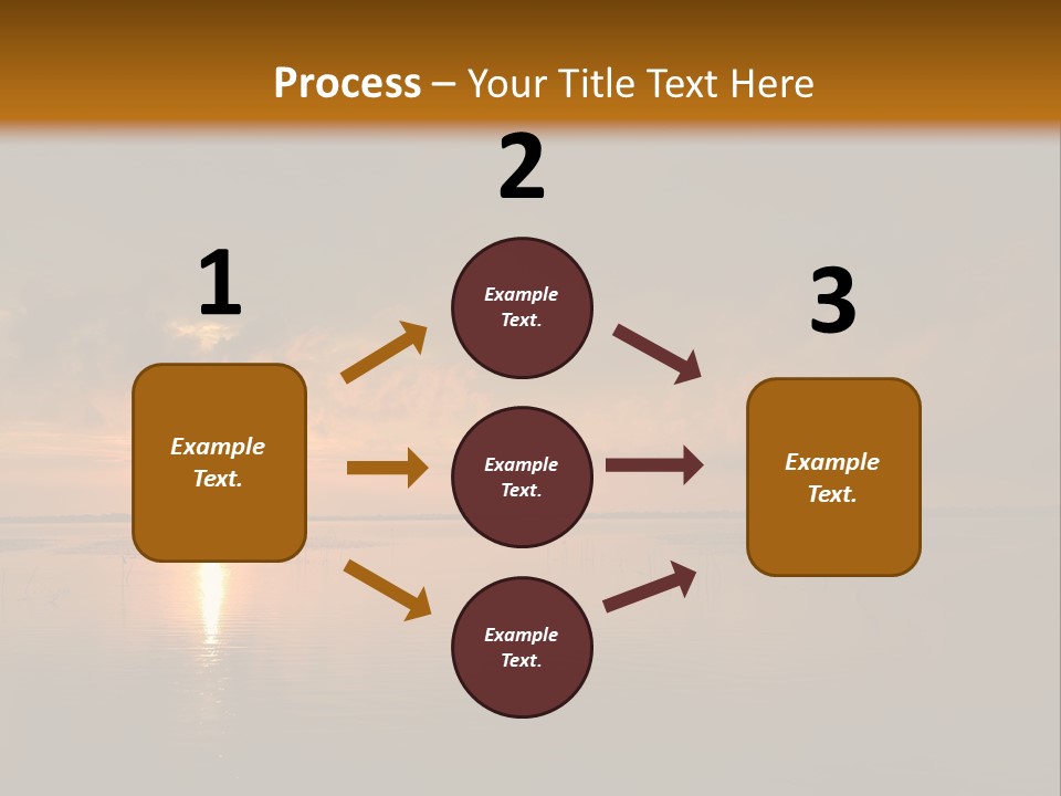 Sunset Over The Water PowerPoint Template