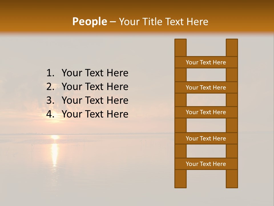 Sunset Over The Water PowerPoint Template