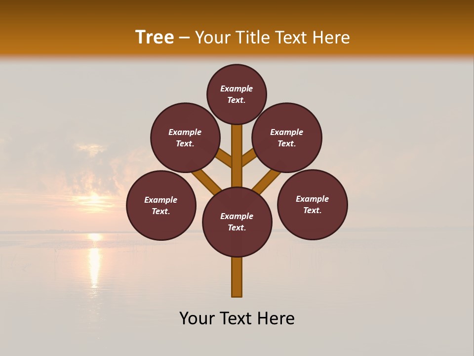 Sunset Over The Water PowerPoint Template