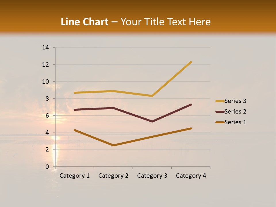 Sunset Over The Water PowerPoint Template