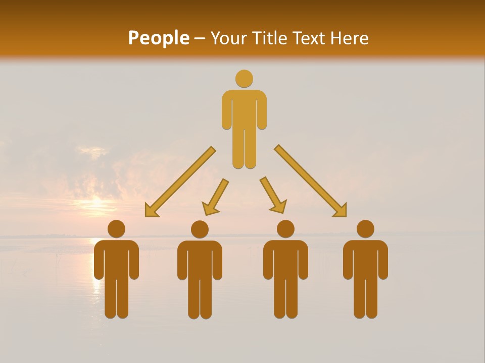 Sunset Over The Water PowerPoint Template