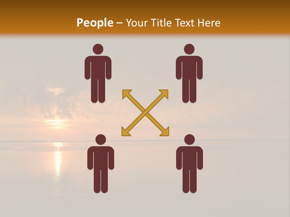 Sunset Over The Water PowerPoint Template