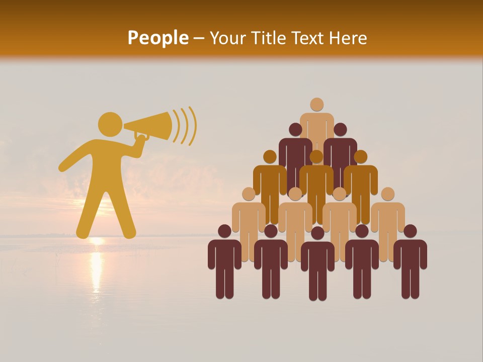 Sunset Over The Water PowerPoint Template