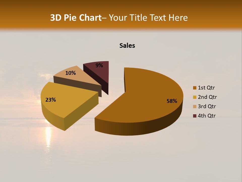 Sunset Over The Water PowerPoint Template