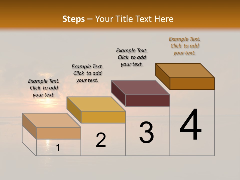 Sunset Over The Water PowerPoint Template