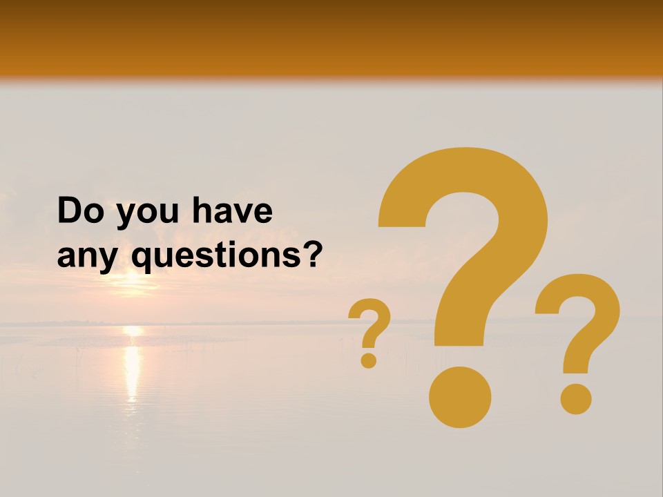 Sunset Over The Water PowerPoint Template