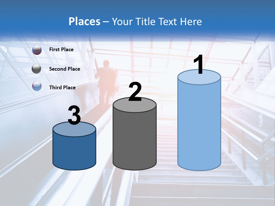 Climb The Escalator PowerPoint Template