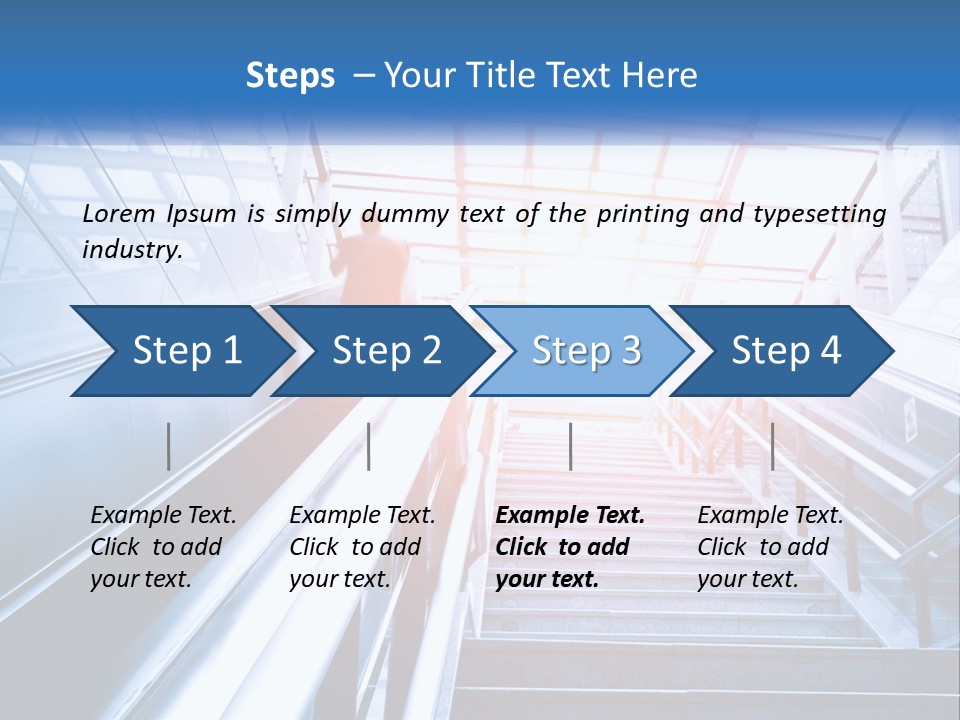 Climb The Escalator PowerPoint Template