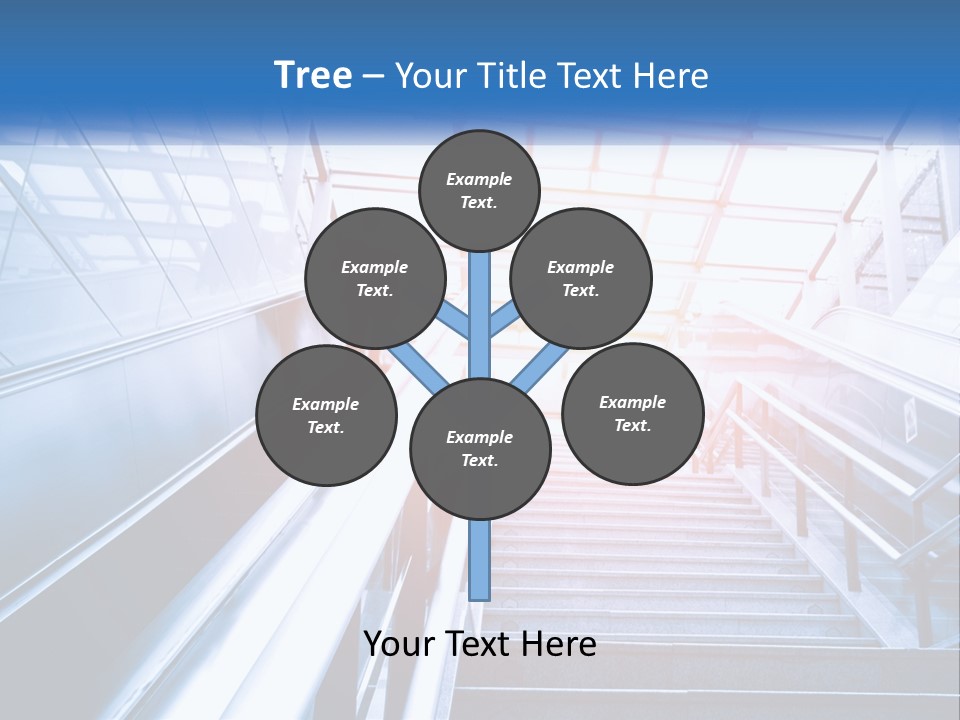 Climb The Escalator PowerPoint Template