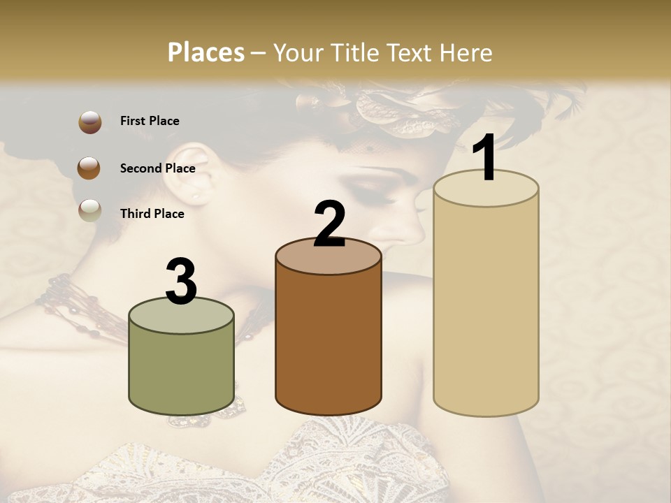 Girl In A Dress PowerPoint Template