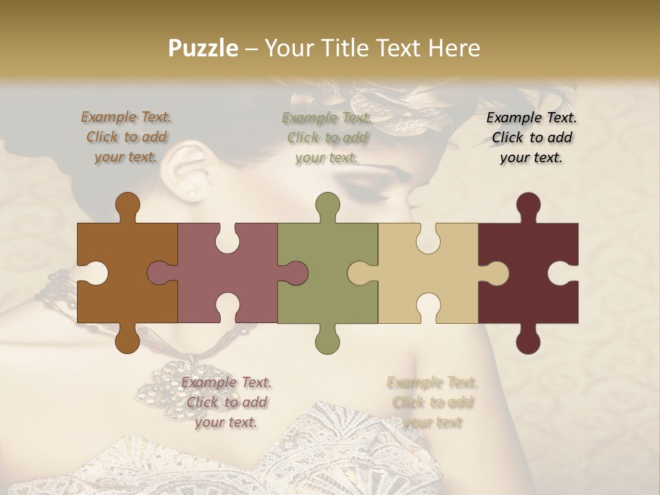 Girl In A Dress PowerPoint Template