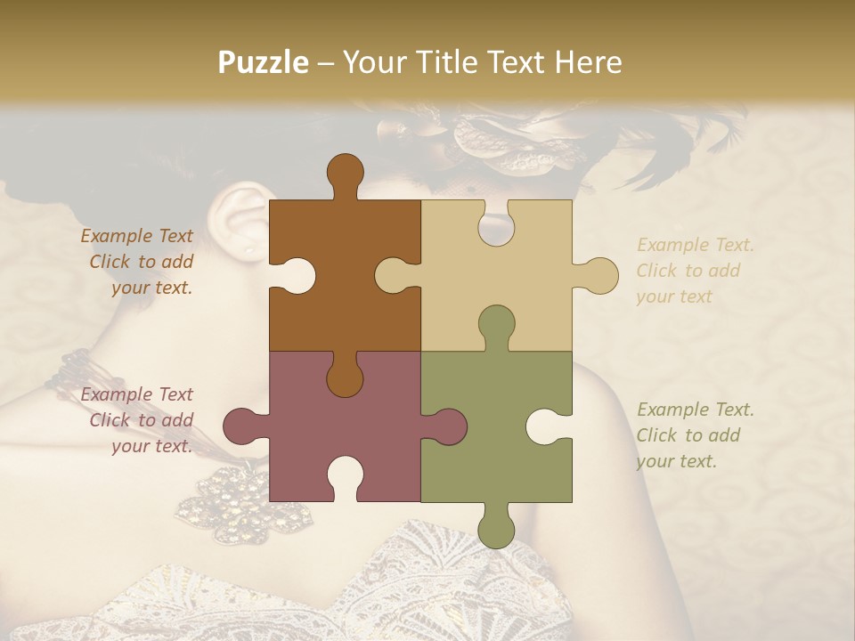 Girl In A Dress PowerPoint Template