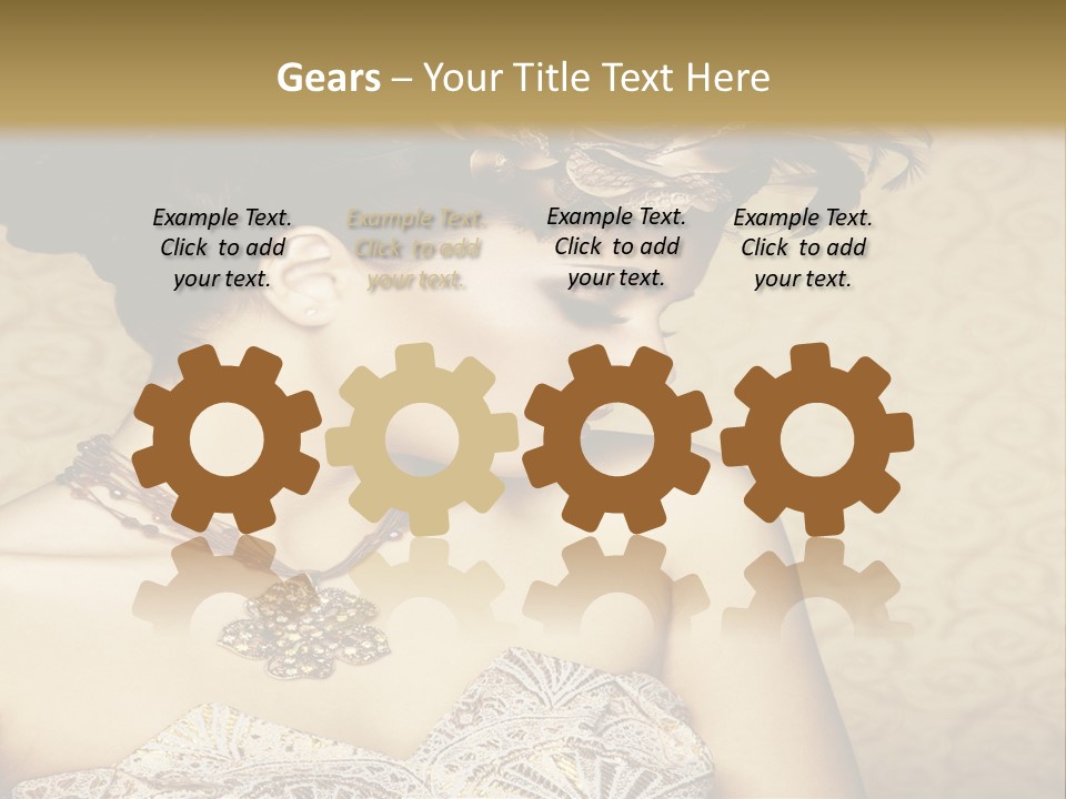 Girl In A Dress PowerPoint Template