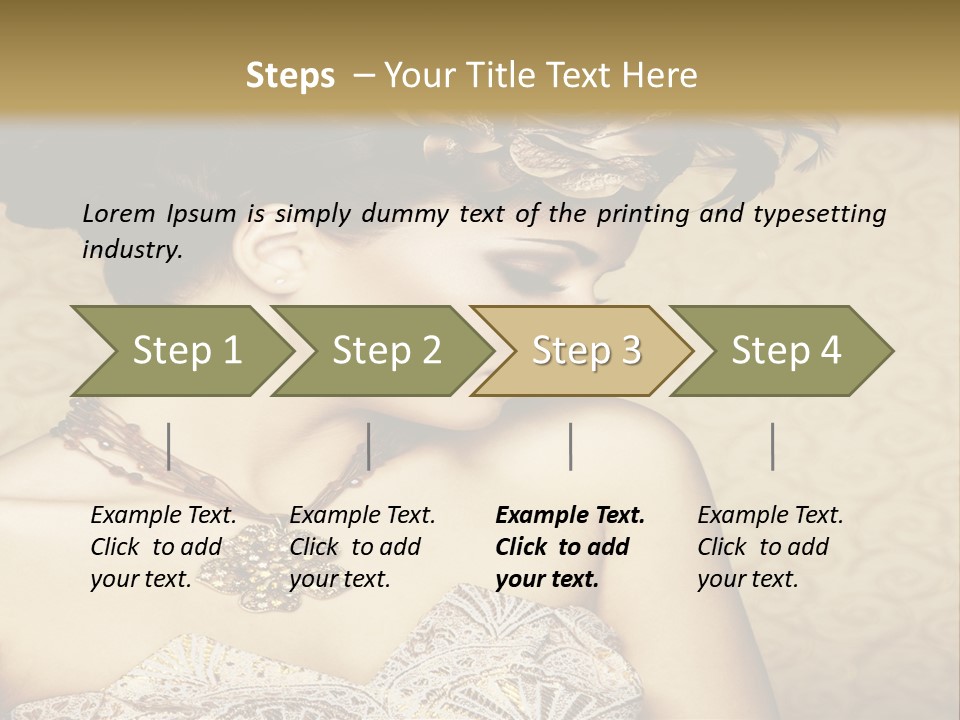 Girl In A Dress PowerPoint Template